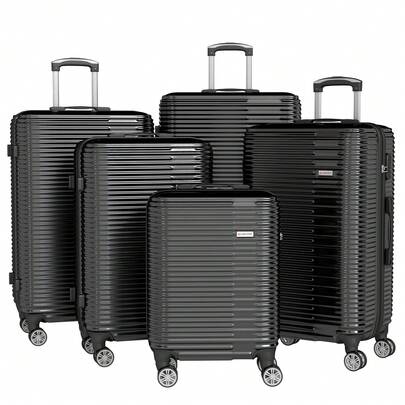 YSTYLE The Five-Piece Suitcase Set Is Available In A Variety Of Colors, Made Of ABS Material, And Features A Combination Lock And Quiet Multidirectional Wheels. It's Suitable For Business Trips, Carry-On Luggage, And Study Trips.