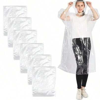 这款10件装雨披不仅适用于雨天，还能在节日庆典、游乐园或体育赛事中有效抵御风沙或轻微水溅。透明材质让您在保持干爽的同时，也能展现时尚风采。