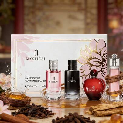 Fragrance World MYSTICAL WHITE GIFT SET 4X30ML EAU DE PARFUM UNISEX ELEGANT MODERN