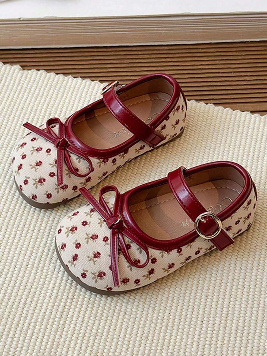 1 Pair Girls Cute Princess Flat Loafers, Anti-Kick Breathable Soft Sole Non-Slip Versatile Children's Mary Jane Shoes, Simple Fashion Infant Toddler Walking Shoes, Easy On/Off, Suitable For Indoor/Outdoor Play, Spring/Summer/Autumn
