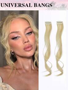 2pcs Side Bangs Clip-On Bangs With Long Sideburns, Clip-In Bangs With Sideburns Synthetic Long Goatee Bangs Wig, 12 Inches - Multicolor - View 21