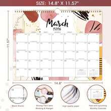 2026 Wall Calendar - 12 Months Hanging Calendar 2026 From Jan. 2026 - Dec. 2026, 14.8" X 11.6", Twin-Wire Binding, Blank Block With Julian Dates, Perfect For Organizing At Home, School & Office - / - View 4