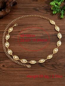 1pc Fashionable Sexy Sunflower Waist Chain, Unique Smiling Face Pendant Body Chain, Versatile Sunflower Waist Chain Body Jewelry Suitable For Women's Daily, Vacation, Party Wear - White - View 3