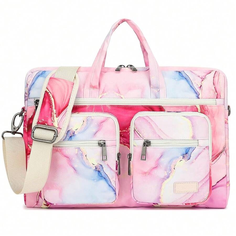 DACHEE Laptop Shoulder Bag For 15 Inch/15.6 Inch Pro - NewPinkMarble15inch156inch - View 1