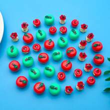 Bộ 5 mặt dây chuyền hình quả táo bằng nhựa cao cấp tự làm – Mặt dây chuyền hình trái cây dễ thương cho vòng tay, vòng cổ và bông tai – Lý tưởng cho phụ kiện tiệc mùa hè, quà tặng tựu trường và vẻ đẹp thủ công tinh tế. - Nhiều màu - Xem 5