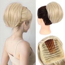 Parrucca con coda di cavallo alta con laccio, coda di cavallo finta in fibra corta, nuovo prodotto per il commercio estero, chignon corto, acconciatura da tutti i giorni - Multicolore - Visualizzare 21