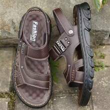 Sandalias de verano para hombre: zapatos de playa impermeables, antideslizantes, con suela blanda y duradera, con suela gruesa Sandalias de suela gruesa de primera calidad - Marrón - Ver 2