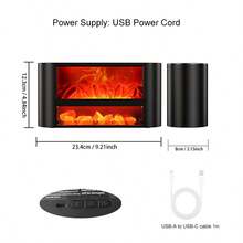 Himalayan Salt Oil Diffuser With Realistic Flame LED Lights, Quiet Mist Humidifier With Auto Shut Off, Suitable For Bedroom, Living Room, Home Office - Multicolor - View 7