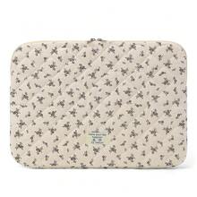Puffy Laptop Sleeve 13-15.6 Inch Cute Quilted Laptop Protective Case Padded Floral Computer Sleeve For MacBook (A-Black, 15 Inch) - A-Black - 查看 1
