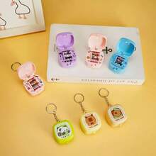 1pc 2026 Trending Cartoon Mini Squeeze Surprise Box Sticker Maker Keychain Pendant Stress Relief Toy, Perfect Gift For Children, Girls, Festivals, Birthdays, Fun Present - Multicolor - View 3