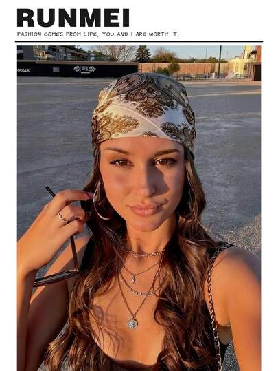 1pc Pink Simple Printed Satin Bandana, New Spring Fashion Hair Accessories Scarf For Women, Can Be Used As Belt,Bag Decoration,Ribbon, Headband Or Headscarf Bandana,Hair Band,Head Band Ideal For Dressing Up Your Look