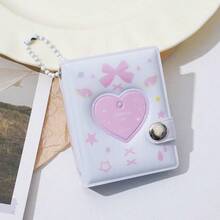 2英寸迷你蝴蝶心形相册钥匙扣，适合放置学生证、证书和粉丝照片。 - 彩色 - 查看 2