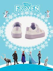 Disney 1 Pair  Frozen Collab Children's Sports Shoes, Including  Princess, Anna Princess And Arendelle Princess Sports Shoes, Suitable For Daily, Holiday Sports And Outdoor Wear. Comfortable, Non-Slip, Durable And Breathable Soles. - Purple - View 3