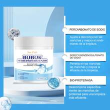 Polvo de burbujas para detergente en polvo con enzimas biológicas de 260g, limpieza profunda, blanqueador, duradero, suave al tacto, apto para telas, ropa, zapatos, calcetines y artículos de aseo. - En polvo - Ver 6