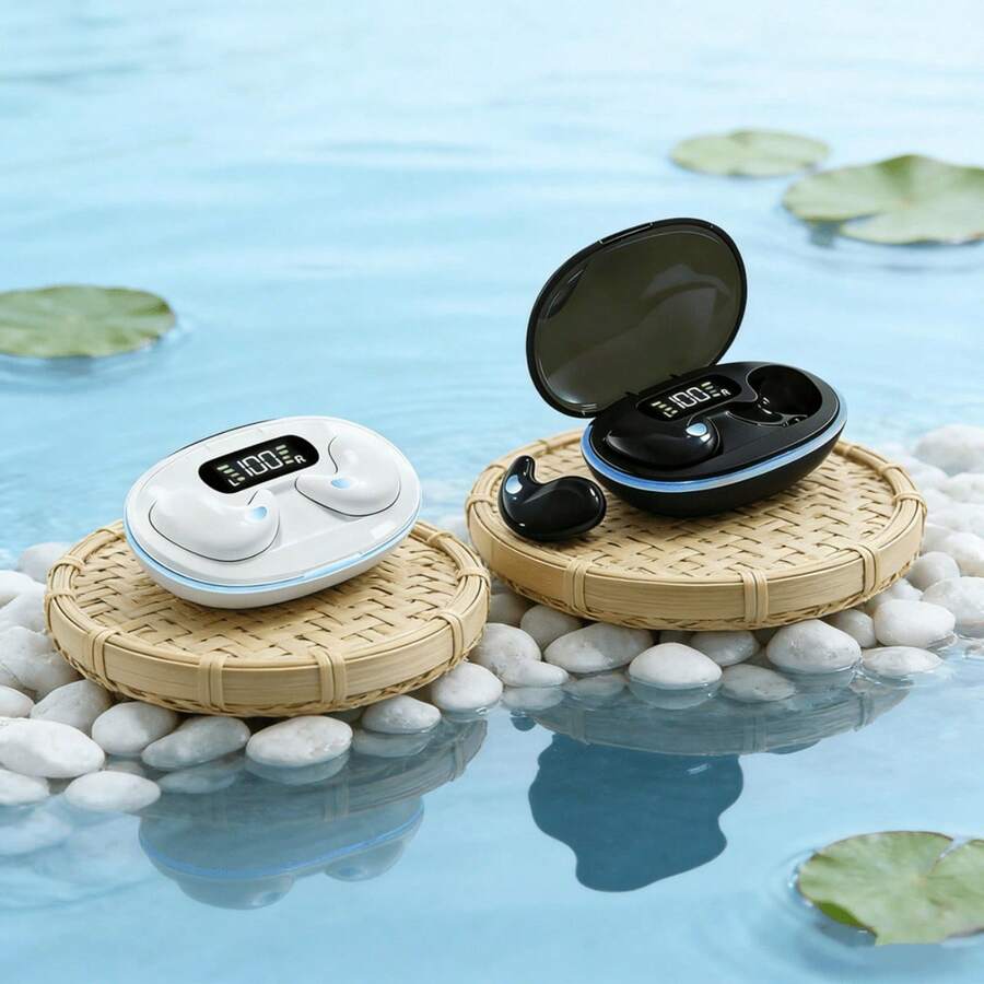 新款无线蓝牙耳机迷你TWS立体声耳机适用于所有智能手机睡眠耳机 - 彩色 - 查看 1