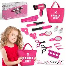 2026 New Girls' Realistic Hairstyling Toy Set, Including Hairdryer, Comb, Scissors And Other Accessories, Suitable For Girls' Dress-Up And Makeup Play, Made Of Durable Plastic, Cute And Fun Design - Multicolor - View 3