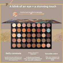 NOVO Soft & Adhesive Eyeshadow Palette, 40-Color Oil-Painting Style, Suitable For Daily Creative & Office Looks - 02# - View 3