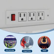 Soporte para acuario de 40 a 50 galones con marco de metal y cajones, mesa resistente para peceras, terrarios para tortugas y reptiles. - Blanco - Ver 3