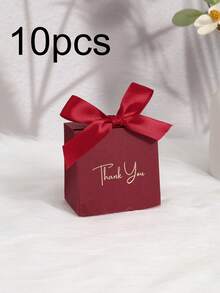 5/10pcs Mini Gift Boxes, Special Paper Material Solid Color Gift Boxes With Bow Ribbon, Foil "Thank You" Text, Suitable For Various Festivals, Parties, Weddings, Birthdays Small Gift Decoration, Christmas Candy, Chocolate, Snacks And Small Gift Packaging - Multicolor - View 24