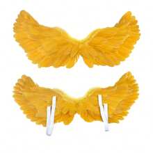 1 Easter And Halloween Yellow Feather Wing Decoration Angel Elf Performance Stage Cosplay Walking Prop,Ramadan Accesstories - Multicolor - View 12