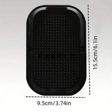 1pc Black Non-Slip Car Phone Holder Pad, High Temperature Resistant Car Dashboard Pad, Phone Non-Slip Mat, Car Interior Decoration Accessory, Anti-Slip Car Mat - 1pc Black Mobile Phone Holder Anti-slip Pad - View 2