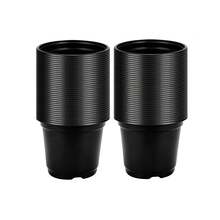 50/100 chiếc cốc ươm cây hình nón bằng nhựa có lỗ thoát nước, kiểu dáng truyền thống, thích hợp trồng trong nhà/ngoài trời, chăm sóc vườn và bãi cỏ, dụng cụ trồng cây và phụ kiện chậu cây. - màu đen - Xem 6