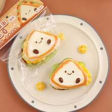 2026 Nuevo - 1 pieza Modelo de sándwich con relleno suave y húmedo, escultura táctil de relajación de subida lenta, herramienta de gestión de la ansiedad multisensorial para adultos, coleccionable con tema de repostería reconfortante - Regalo perfecto - Regalo de cumpleaños - Regalo de Pascua - Regalo del Día de San Valentín - Multicolor - Ver 9