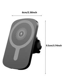 15W Wireless Car Charger, Compatible With IPhone 12/13/14/15/16/17 Series - Black - View 8