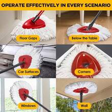 Mop Head Replacement For Ocedar Mop Heads Replacements, Spin Mop Refills With Premium Microfiber - Easy To Clean And Machine Washable, 6 Pack Replace Head - A - 查看 3