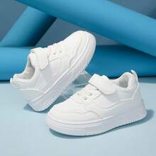 2026 Nuevos zapatos deportivos para niños - Diseño de cierre con , suela de goma antideslizante, adecuados para la escuela, deportes y juegos - Blanco - Ver 5