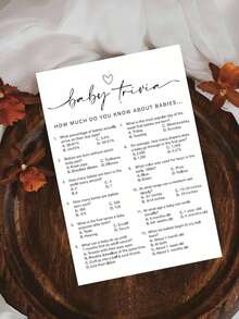 10/20张趣味迎婴派对游戏卡片，包含育儿知识问答、迎婴派对游戏和活动、趣味迎婴派对优惠券、性别揭晓游戏、独特迎婴派对卡片、圣诞主题 - 彩色 - 查看 7