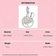 Silver-Plated Pendant With Artistic Lifestyle, Charm, Travel, Wealth And Money Motifs, Suitable For DIY Women's Jewelry - Silver - View 18