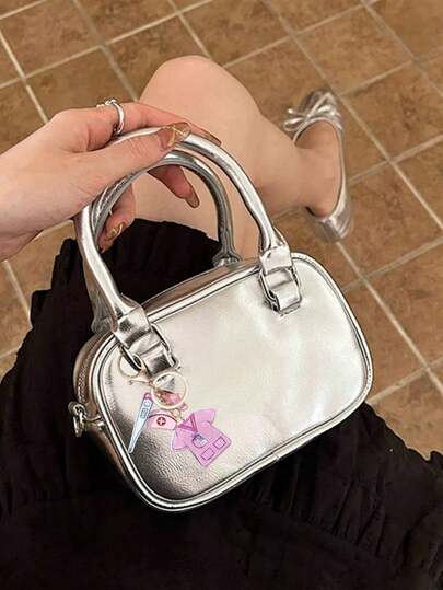 Colgante de aleación con tema de enfermera y médico, llavero rosa, adorno de bolso, llavero plano de acrílico, accesorio creativo, colgante decorativo de señora con hebilla, llavero, perfecto para regalo del Día Internacional de la Enfermera