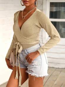 Women's New Patchwork Casual Vacation Beach Cover-Up Kimono - Gold - View 6