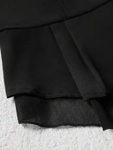 Áo khoác vest thời trang công sở mùa xuân/hè mới, làm từ vải chiffon với thiết kế ghép mảnh, phù hợp để phối nhiều lớp. Màu đen. - màu đen - Xem 3