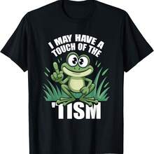 Camiseta con meme de rana que dice "Quizás tenga un toque de ti" - Negro 5 - Ver 1