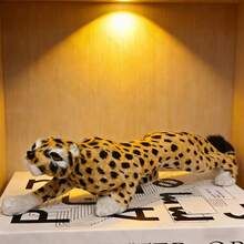 Figura decorativa realista de leopardo, estatua de animal para decoración del hogar, escultura de animal salvaje realista con artesanía detallada de pelaje, decoración de escritorio - leopardo - Ver 8