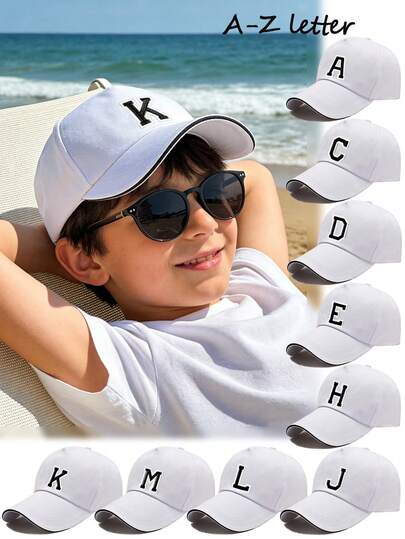 1pc Child 26-Letter Baseball Cap, Boys/Girls Sun Hat For Outdoor, Daily Wear UV Ion,Fashionable And Comfortable