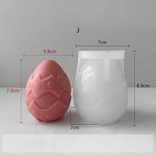 Easter Egg Candle Mold DIY, Silicone Mold For Handmade Soap, Easter Chicken Egg - White - View 4