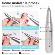 Electric Nail Drills - Pink - View 5