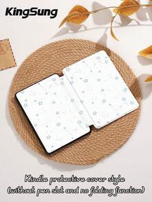 Kingsung Blue Star Pattern In The Ins Style Tablet Case, Compatible With IPad 9.7/10.2/10.5/10.9/12.9/Pro 11, 10th Generation, Compatible With Samsung Galaxy Tab S6 Lite 10.4-Inch, Compatible With Kindle Paperwhite 12th Gen 2024, Kindle (11th Generation) 2022 Version, Kobo Clara Color, Soft And Drop Resistant, Smart Stand/Auto Wake/Sleep - Multicolor - View 9