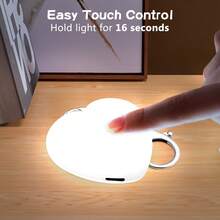 Yogle USB Rechargeable Matte Sensor Handbag Light, Mini Touch Control Handbag Light, Portable Handbag Night Light, Wallet Glowing Heart-Shaped Pendant Keychain Night Light, Creative Gift - Multicolor - View 9