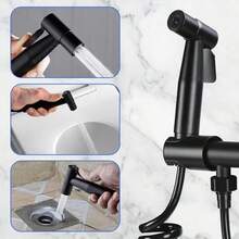 Grifo Para Inodoro Con Válvula Angular De Doble Salida,Cabezal de rociador bidé para grifo de inodoro ducha de limpieza de baño, rociador de pañales, rociador para baño de mascotas, con manguera y soporte, Decoración de baño de verano, Accesorios de baño - Válvula de ángulo de doble salida - Ver 4