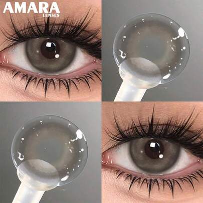 AMARA Colored Soft Contact Lenses, Cinnamon, 14.0mm, Daily Disposable Colored Contacts, Semi-Annual Replacement