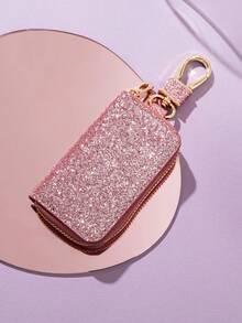 PU Leather Zipper Key Pouch, Key Organizer, Car Key Wallet, Key Chain, Fashionable Minimalist Key Holder For Men And Women - Key Pouch - View 8