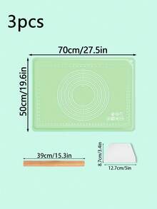 1/3pcs Thicker Green Silicone Rolling Mat & Kneading Pad,  Dough Pastry Baking Mat Board - Green Baking Kneading Mat - View 16