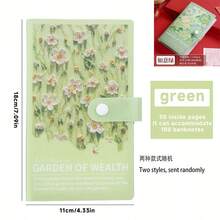1pc Wealth Garden Coin Collection Book, (Outer Shell PVC + Inner Pages PP), Double-Sided 50 Sheets, Can Store 100 Antique Coins - Multicolor - View 5