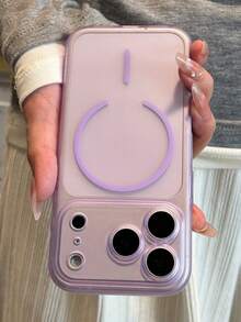 Matte Semi-Transparent Anti-Fall Protective Case Compatible With IPhone 17 Pro Max, 15, 17, 16 Pro, 16, 12, 13, 15 Pro Max, 14, 15, 16 Plus, 17 Air, Minimalist Design - Mauve Purple - View 5