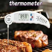 1个装数字肉类温度计，带探针，适用于烹饪、烘焙、液体、烧烤、空气炸锅，可快速测量食物温度 - M - 查看 10