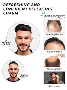 Real Human Hair Men Toupee V Shape Frontal Ultra Thin Pu Base - Multicolor - View 6